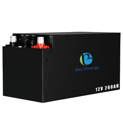 H8 DIN Behuizing 12V260Ah Lithium IJzerfosfaat Accu Onder Stoel Ontworpen Voor RV Camper