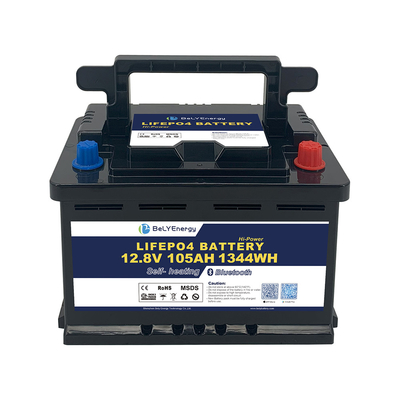 kopen RV Caravan Lithiumbatterij 12V 105AH Zonne-opslag met BT en interne verwarming door BELY online manufacture