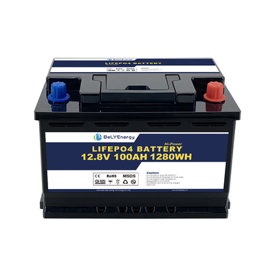 Bluetooth 12V 100AH LiFePo4 batterij Zelfverwarming voor zonne-energiesysteem 100% DOD