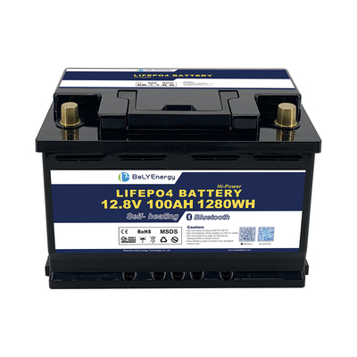 Elektrische Navulbare het Lithiumbatterij 12volt 100ah van Lithtech Lifepo4 van de Golfkar