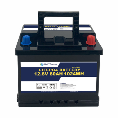 Bely Energy 5000 Cycles 12v 80ah Lifepo4 Battery voor huishoudelijke apparatuur Onderzeese boten