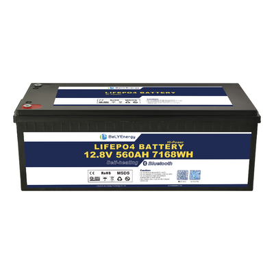 12V 560AH Lithiumbattery met 300A stroom BMS LiFePO4 met BT en zelfverwarming
